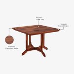 Cohoon Sheesham Wood 4 Seater Dining Set (Honey Finish) - Image 4