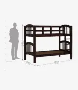Dorla Sheesham Wood Bunk Bed without Storage (Walnut Finish) - Image 3