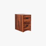 Horsley Computer Table With Keyboard Tray and Drawer Storage (Honey Finish) - Image 4