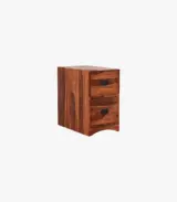 Horslow Sheesham Wood Computer Table with Keyboard Tray and Drawer Storage (Honey Finish) - Image 4