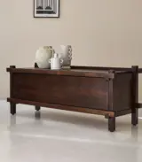Arkot Solid Mango Wood Floor Standing TV Unit (Varnished Finish) - Image 4