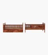 Doughlas Sheesham Wood Bunk Bed with Drawer Storage (Honey Finish) - Image 4