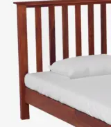 Abbay Sheesham Wood King Size Bed without Storage (Honey Oak Finish) - Image 4