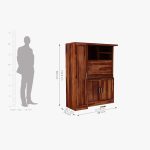 Amstel Study Table Cum Bookshelf (Honey Finish) - Image 4