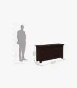 Arolph Sheesham Wood Wall Mounted Mirror with Drawer Storage Cabinet (Walnut Finish) - Image 4