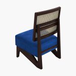 Terence Lounge Chair (Velvet, Indigo Blue) - Image 4