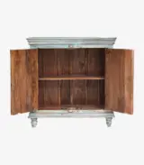 Ceazer Solid Mango Wood Sideboard and Cabinet (Two Tone Blue Finish) - Image 4