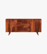 Holet Sheesham Wood Sideboard and Cabinet (Honey Finish) - Image 4