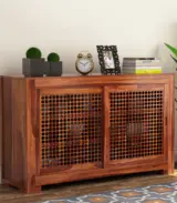 Hurtendo Sheesham Wood Sideboard and Cabinet (Honey Finish) - Image 4