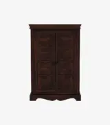 Embross Sheesham Wood Small Sideboard and Cabinet (Walnut Finish) - Image 4
