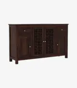 Mendos Sheesham Wood Sideboard and Cabinet (Walnut Finish) - Image 5
