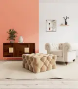 Wonston Square Ottoman (Brown Finish) - Image 4