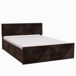 Ritmo Sheesham Wood Queen Size Bed In Provincial Teak Finish With Box Storage - Image 4