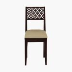 Cambrey Compact 4 Seater Dining Set with 4 Chairs (Walnut Finish) - Image 5
