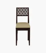 Clambrey Sheesham Wood Compact Size 4 Seater Cushioned Dining Table Set (Walnut Finish) - Image 5