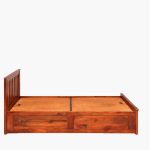 Sarko Solid Wood Single Bed with Box Storage (Honey Finish ) - Image 5