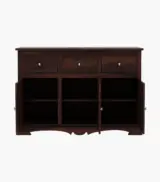 Roko Sheesham Wood Sideboard and Cabinet with Three Drawers (Walnut Finish) - Image 5