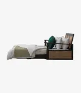 Cochen Solid Wood Sofa Cum Bed (Dark Finish) - Image 5