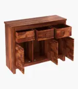 Morose Sheesham Wood Sideboard and Cabinet (Honey Finish) - Image 5