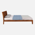 Luxurious Solid Wood King Size Bed in Brown Finish - Image 5