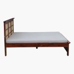 Adorf Sheesham Wood Queen Size Bed in Scratch Resistant Honey Oak Finish - Image 5