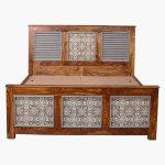 Felice Sheesham Wood Queen Size Bed in Dual Tone Finish with Box Storage - Image 5