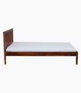 Eyva Sheesham Wood King Size Bed without Storage (Honey Oak Finish) - Image 5