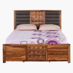 Hulk Sheesham Wood Queen Size Bed in Walnut Finish with Hydraulic Storage - Image 5