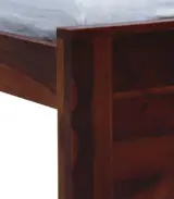 Amerillo Sheesham Wood King Size Bed without Storage (Honey Oak Finish) - Image 5