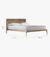 NyRavn Solid Mango Wood King Size Bed without Storage (Natural Finish) - Image 5