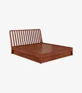 Purely Sheesham Wood King Size Beds with Box Storage (Honey Oak Finish) - Image 5