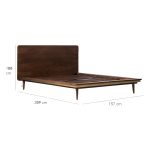 Fresco Double Bed Frame with Light Brown Natural Mango Wood - Image 5