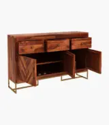 Jelt Sheesham Wood Sideboard and Cabinet (Honey Finish) - Image 5