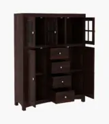 Camrock Sheesham Wood Storage Cabinet with 4 Drawers (Walnut Finish) - Image 5
