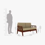 Bambi Wooden Sofa Set (Honey Finish) - Image 4