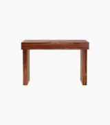 Wortex Sheesham Wood Compact Size 4 Seater Dining Table Set with Bench (Honey Finish) - Image 5