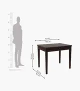 Mcboth Sheesham Wood Compact Size 4 Seater Cushioned Dining Table Set with Drawer Storage (Walnut Finish) - Image 5