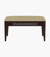 Clambrey Sheesham Wood 6 Seater Cushioned Dining Table Set with Bench (Walnut Finish) - Image 5
