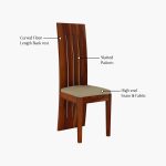 Wertex 6 Seater Dining Set (Honey Finish) - Image 5