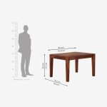 Cambrey Compact 4 Seater Dining Set with Bench (Honey Finish) - Image 5