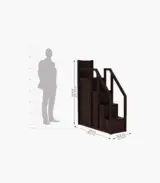 Blossom Sheesham Wood Bunk Bed with Drawer Storage (Walnut Finish) - Image 5