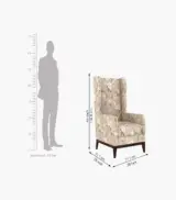 Johan Sheesham Wood  Frame with Cushioned Velvet Seating Lounge Chair (Magnolia Beige with Walnut Finish) - Image 5