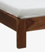 Heroford Sheesham Wood King Size Bed without Storage (Rustic Teak Finish) - Image 5