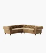 Wonston L-Shaped Corner Sofa Set (Brown Finish) - Image 5