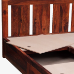 Amarillo Sheesham Wood King Size Bed In Scratch Resistant Honey Oak Finish With Box Storage - Image 5