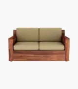 Merriott Sheesham Wood Sofa Set with 3+1+1 Seating (Honey Finish) - Image 4