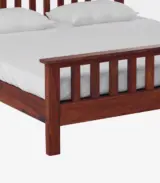 Abbay Sheesham Wood King Size Bed without Storage (Honey Oak Finish) - Image 5