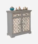 Eastonic Solid Mango Wood Sideboard and Cabinet (Grey Finish) - Image 5