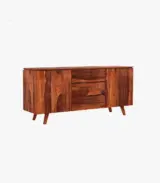 Holet Sheesham Wood Sideboard and Cabinet (Honey Finish) - Image 5
