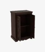 Embross Sheesham Wood Small Sideboard and Cabinet (Walnut Finish) - Image 5